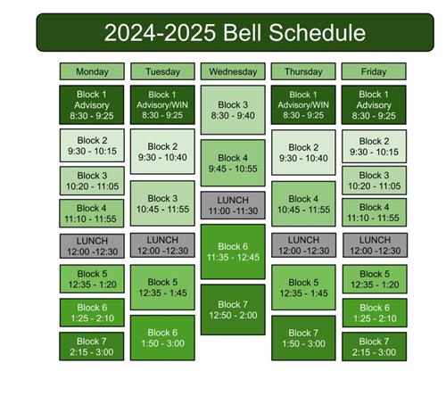 24-25 Bell Schedule